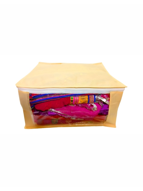 atorakushon Cream-Coloured Set of 6 Reusable Clothes Storage Bags Wardrobe Organisers - Image 3