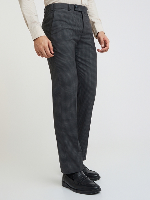 Park Avenue Men Checked Formal Trousers - Image 2