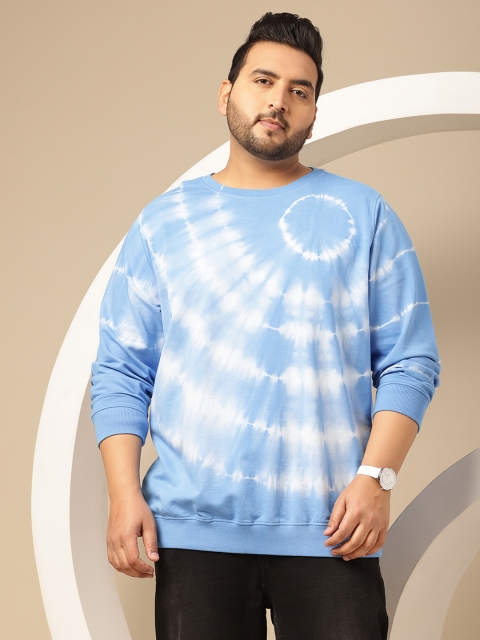 Sztori Plus Size Tie-dye Pure Cotton Sweatshirt - Image 3