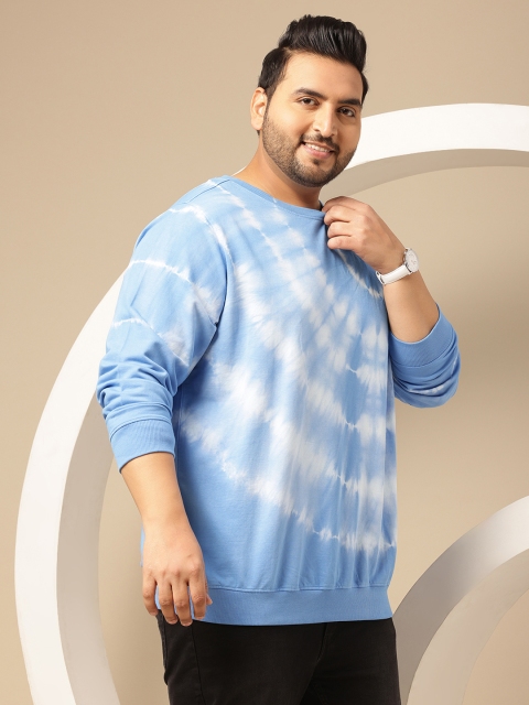 Sztori Plus Size Tie-dye Pure Cotton Sweatshirt - Image 4