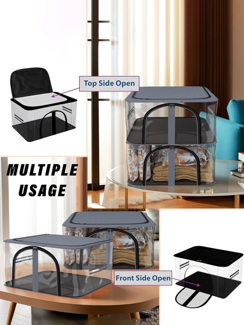Kuber Industries Transparent 8 Pieces Cloth Storage Organiser - Image 6