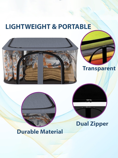 Kuber Industries Transparent 8 Pieces Cloth Storage Organiser - Image 4