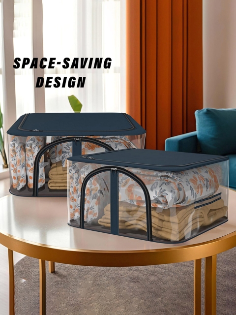 Kuber Industries Navy Blue 3 Pcs Regular Cloth Storage Organiser - Image 6