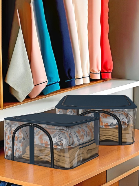 Kuber Industries Navy Blue 3 Pcs Regular Cloth Storage Organiser - Image 4