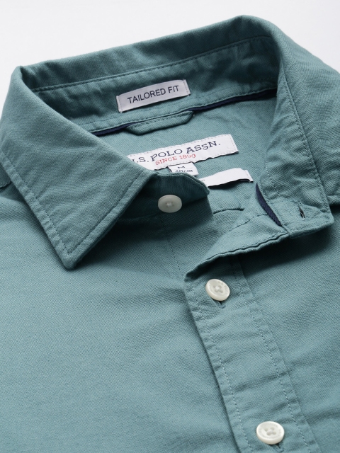 U.S. Polo Assn. Tailored Fit Opaque Pure Cotton Casual Shirt - Image 2