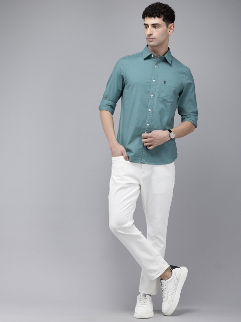 U.S. Polo Assn. Tailored Fit Opaque Pure Cotton Casual Shirt - Image 6