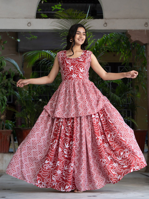 ASPORA Printed Semi-Stitched Lehenga Choli