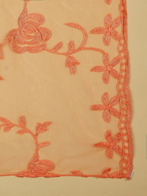 Dupatta Bazaar Floral Embroidered Net Dupatta - Image 7