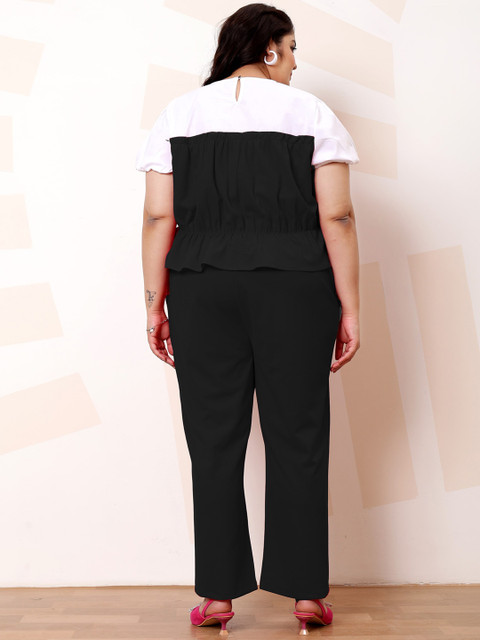 Athena Ample Plus Size Colourblocked Top & Trouser - Image 5