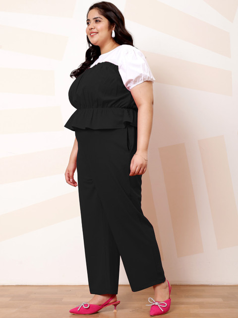 Athena Ample Plus Size Colourblocked Top & Trouser - Image 4
