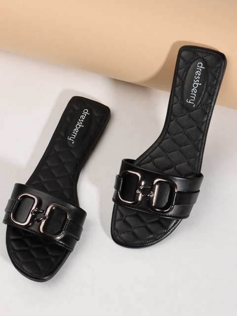 DressBerry Women Embellished Open Toe Flats