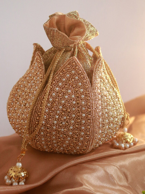 THE TAN CLAN Embroidered Potli Clutch - Image 3