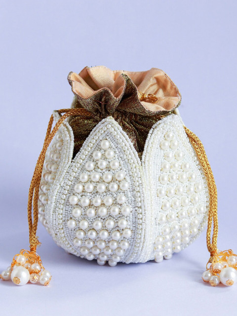 THE TAN CLAN Embroidered Potli Clutch - Image 3