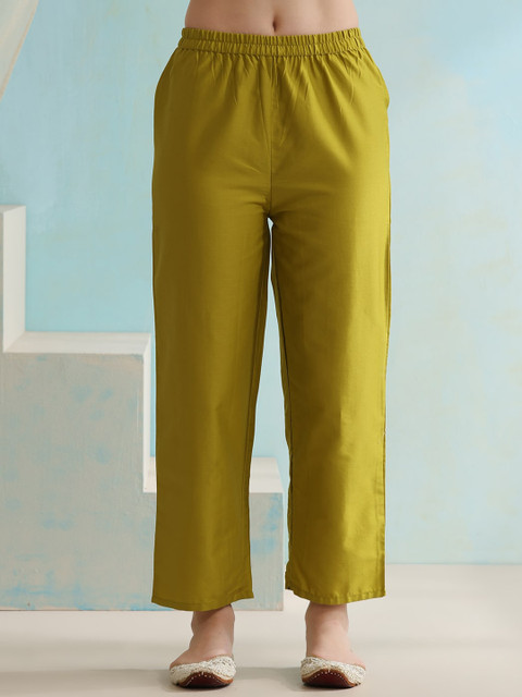 Khushal K Round Neck Floral Printed Anarkali Kurta with Palazzo & Dupatta - Image 7