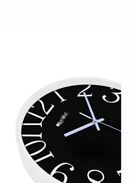 OLIVE TREE White & Black Round Shaped Contemporary Analogue Wall Clock - Image 5