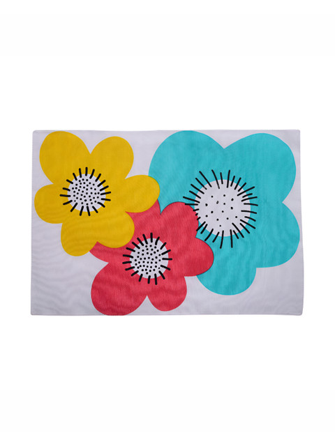 HOME9INE White & Blue Printed Jute Table Runner - Image 2