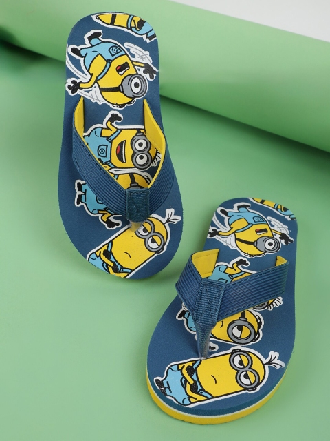 Kids Ville Boys Minions Printed Rubber Thong Flip Flops