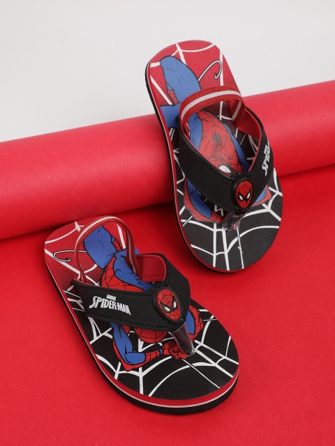 Kids Ville Boys Spiderman Printed Rubber Thong Flip Flops