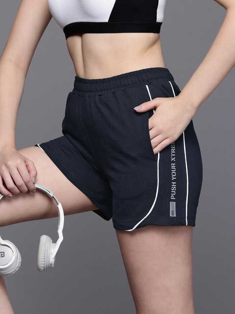 HRX by Hrithik Roshan Women Typography Printed Training Sports Shorts