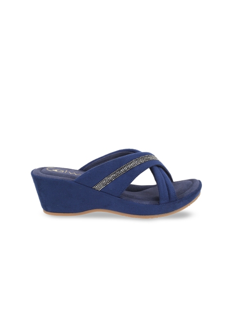 Catwalk Embellished Suede Wedge Heels - Image 3