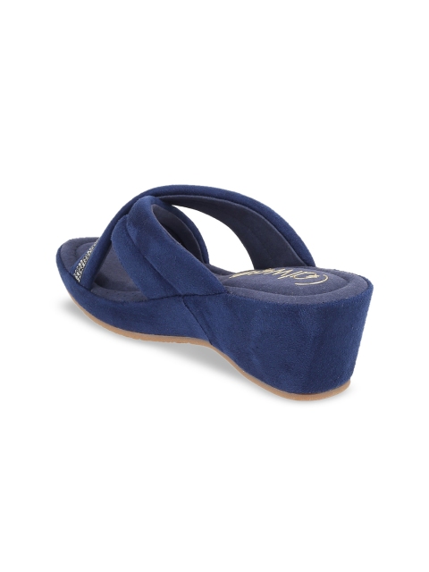 Catwalk Embellished Suede Wedge Heels - Image 2