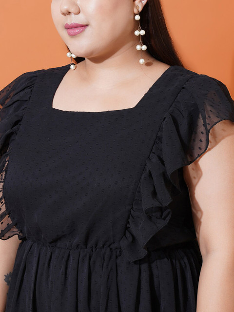 U&F Beyond Ruffled Plus Size Maxi Fit and Flare Dress - Image 2