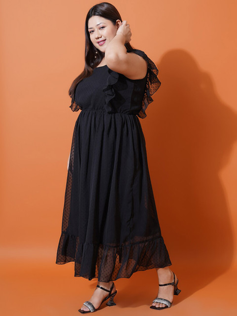 U&F Beyond Ruffled Plus Size Maxi Fit and Flare Dress - Image 3