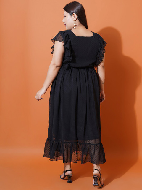 U&F Beyond Ruffled Plus Size Maxi Fit and Flare Dress - Image 4