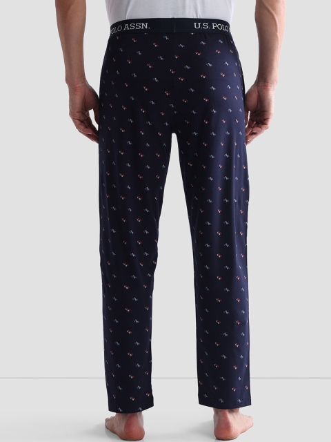 U.S. Polo Assn. Men Printed Mid Rise Lounge Pants - Image 3