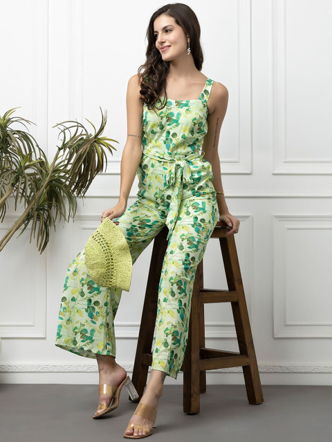 Beatnik Floral Printed Basic Jumpsuit