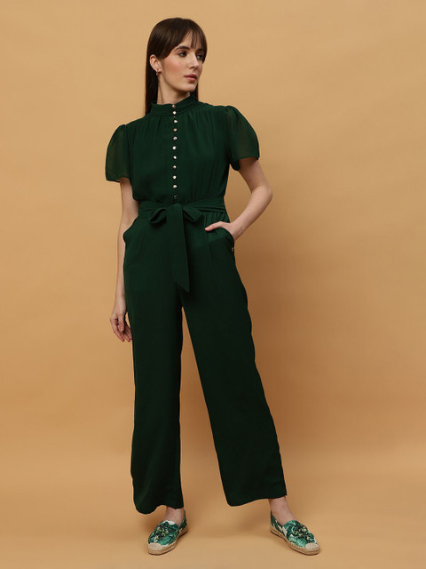 Beatnik Round Neck Basic Jumpsuit
