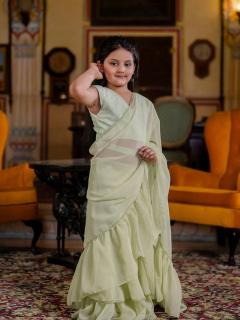 Cutiediva Pure Georgette Saree - Image 2