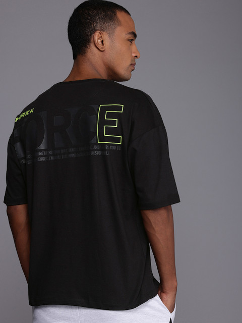 HRX by Hrithik Roshan Men Graphic Printed Pure Cotton Oversized T-shirt