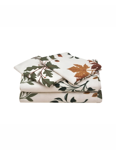 RRC Cream-Coloured Floral Polycotton 4 Pieces Double King Regular Bedding Set - Image 2