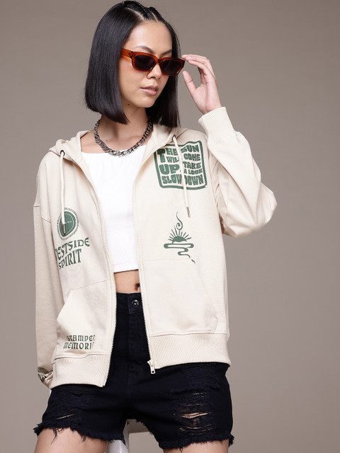 The Roadster Lifestyle Co. Printed Hooded Sweatshirt