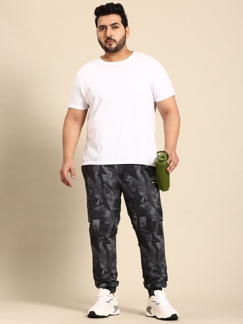 Being Human Plus Size Geometric Printed Joggers - Image 4