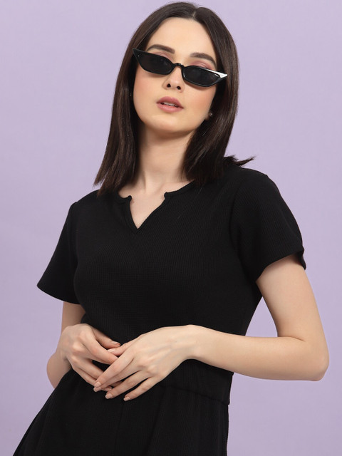 Rigo Cotton Waffle Knit Playsuit