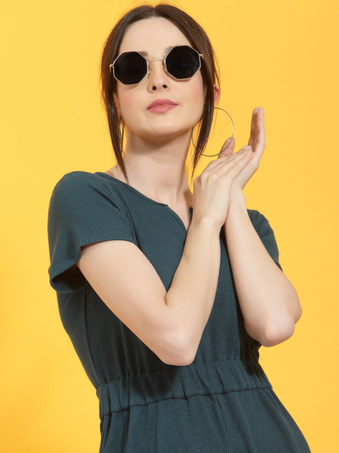 Rigo Cotton Waffle Knit Playsuit