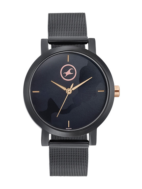Fastrack Women Grace Patterned Bracelet Style Analogue Watch 6222KM01-Black