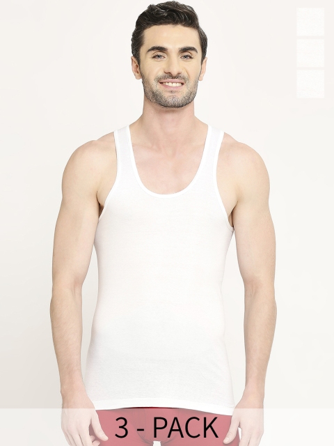 VIP Pack Of 3 Pure Cotton Innerwear Vests- VP-MI-VS-SPWRN-10P-PO3-80