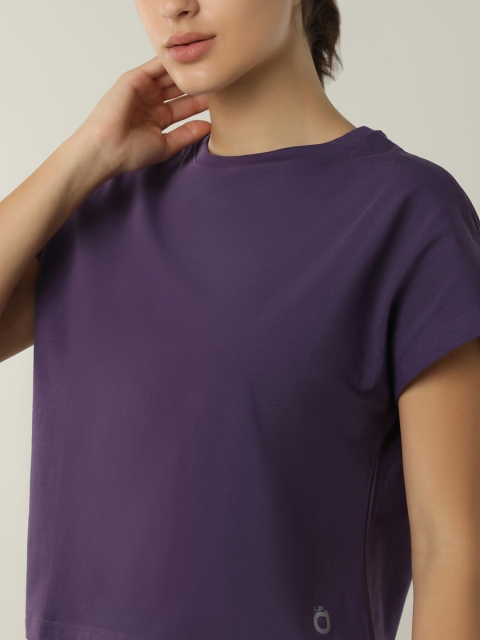 Amante Round Neck Extended Sleeves Cotton T-shirt - Image 2