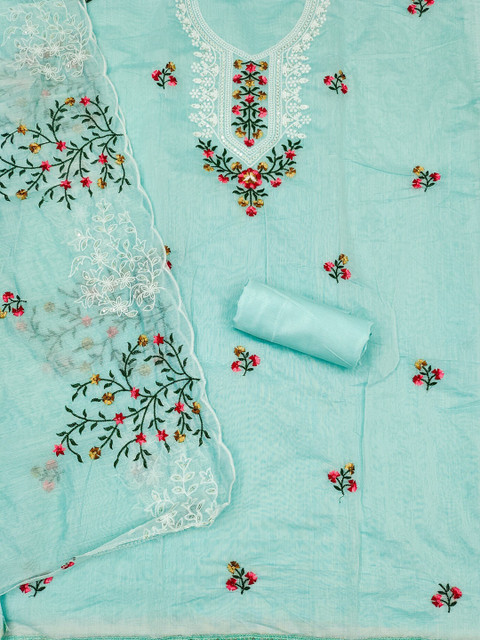 LeeliPeeri Designer Embroidered Unstitched Dress Material - Image 3