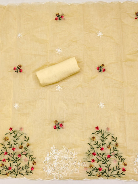 LeeliPeeri Designer Embroidered Unstitched Dress Material - Image 4