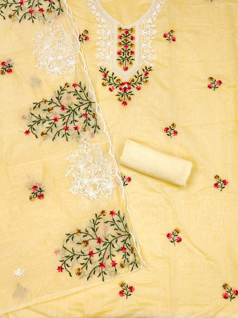 LeeliPeeri Designer Embroidered Unstitched Dress Material - Image 3