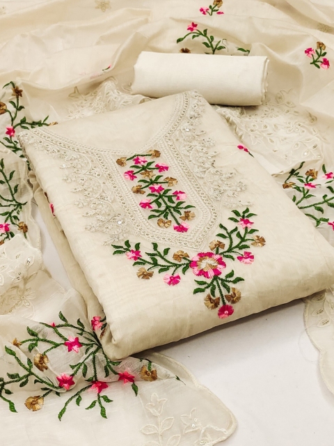 LeeliPeeri Designer Embroidered Unstitched Dress Material - Image 2