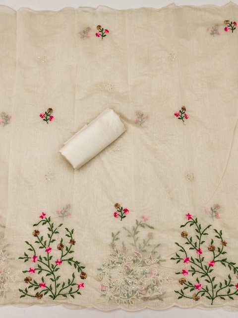 LeeliPeeri Designer Embroidered Unstitched Dress Material - Image 4
