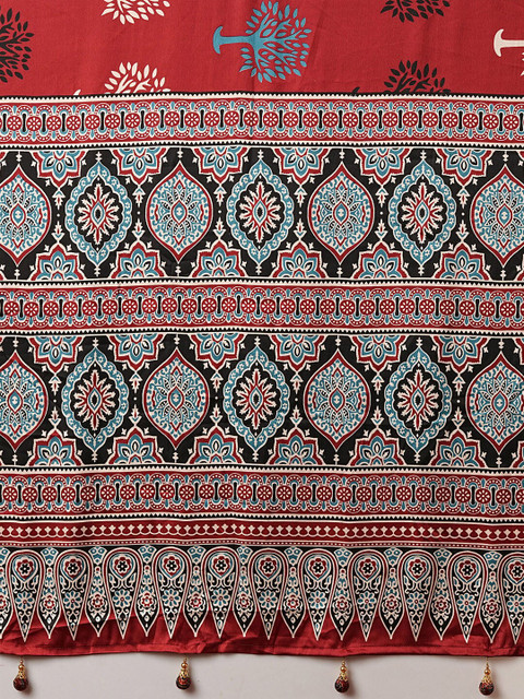 Anouk Ethnic Motifs Pure Crepe Saree - Image 5