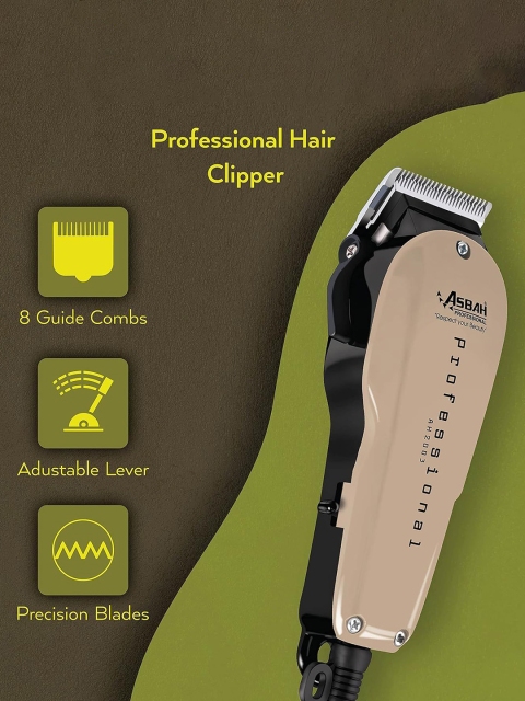 ASBAH Professional Corded Trimmer With 8 Guide Comb - Image 2