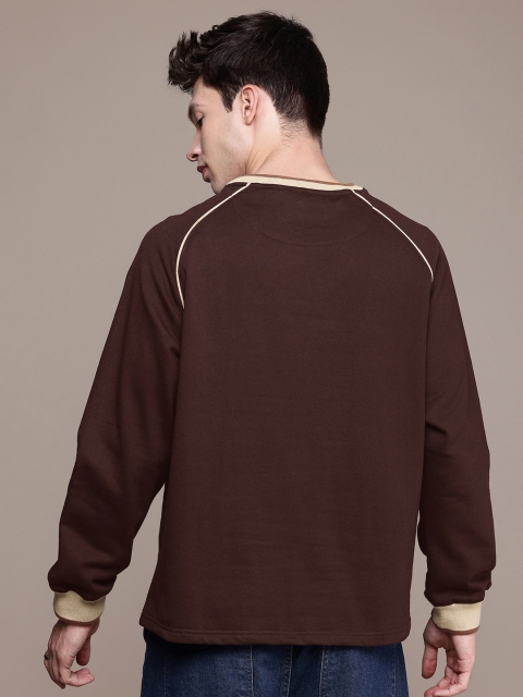 WROGN Typography Printed V-Neck Oversized Sweatshirt - Image 4