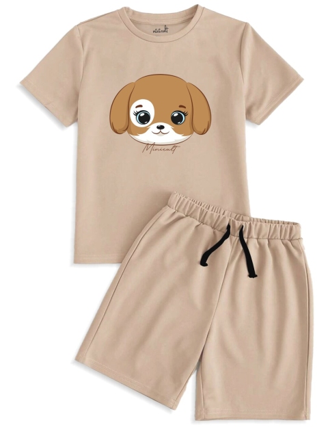 x2o Kids Printed Pure Cotton T-shirt With Shorts - Image 3